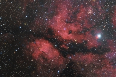 Gamma Cygni Nebula in the Northern Cross asterism