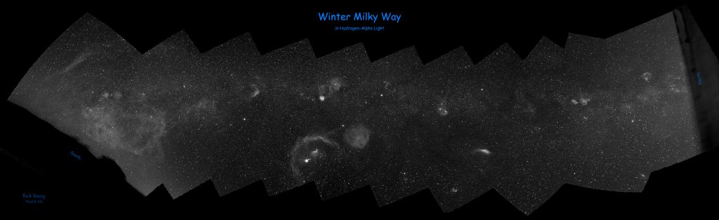 Winter Milky Way in H-Alpha Light